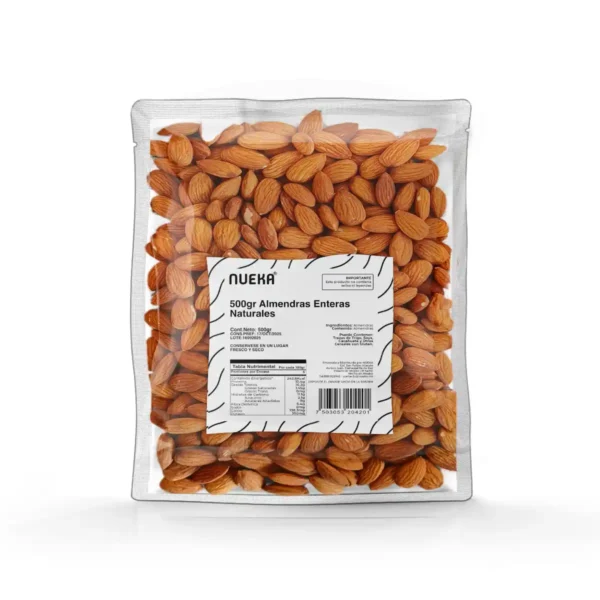 500gr Almendras Entera Naturales Sin Tostar Bolsa Nueka Gold